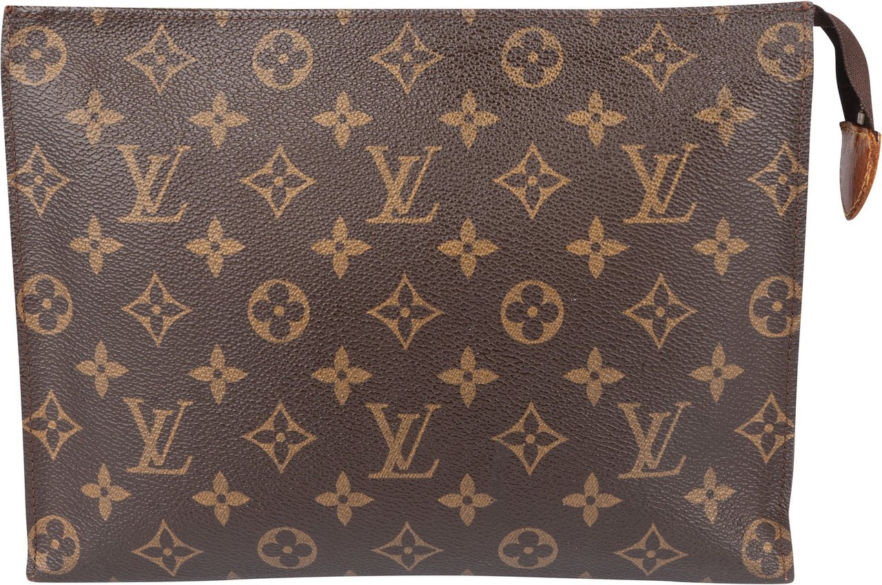 Louis Vuitton Louis Vuitton Canvas Monogram Poche Toilette 25 Clutch Bruin
