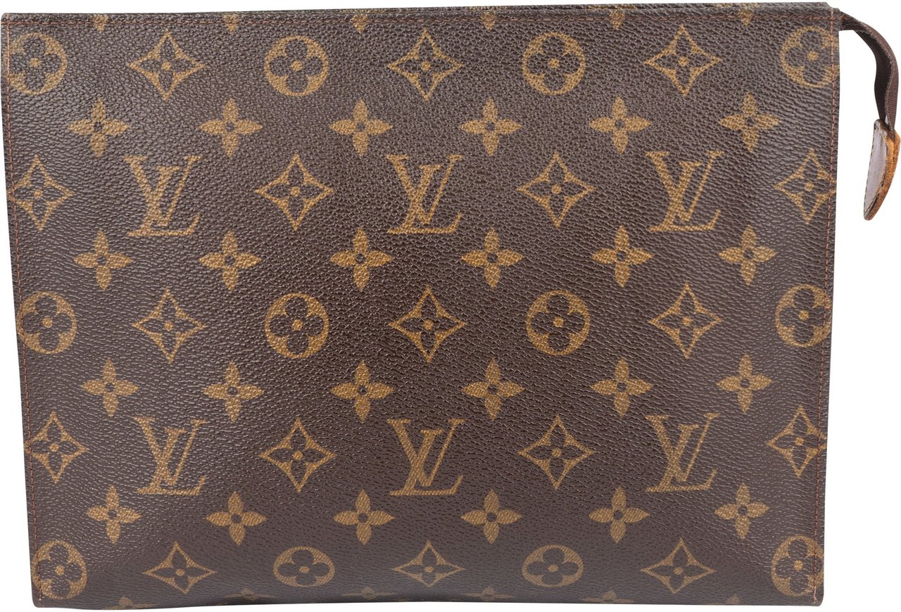Louis Vuitton Louis Vuitton Canvas Monogram Poche Toilette 25 Clutch Bruin