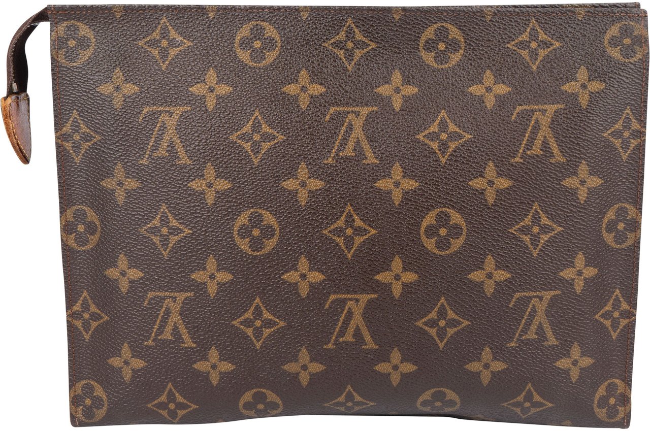 Louis Vuitton Louis Vuitton Canvas Monogram Poche Toilette 25 Clutch Bruin