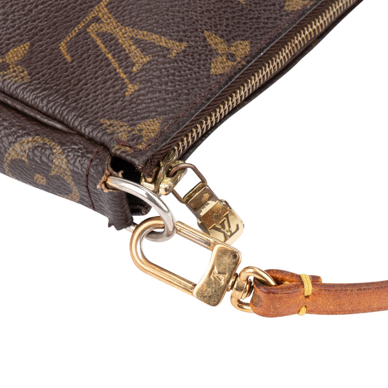Louis Vuitton Louis Vuitton Canvas Monogram Pochette Accessoire Handbag Bruin