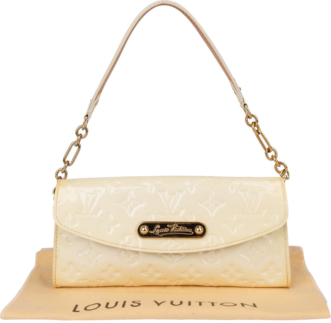 Louis Vuitton Louis Vuitton Vernis Monogram Sunset Boulevard Handbag Wit