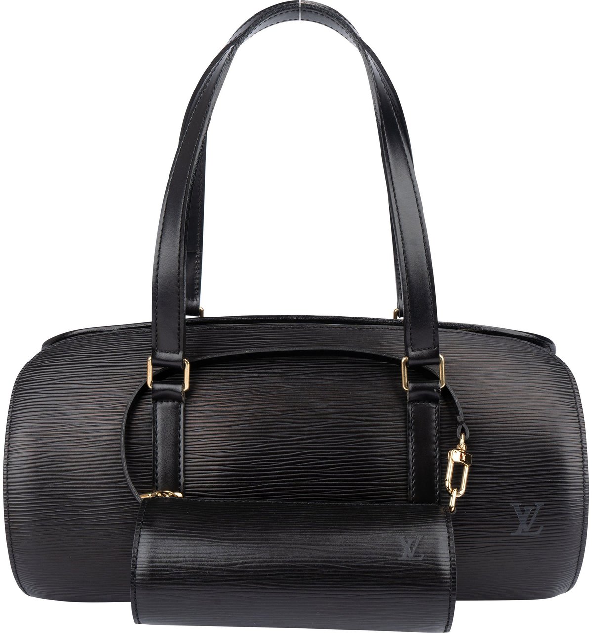 Louis Vuitton Louis Vuitton Noir Epi Leather Soufflot Set Handbag Zwart