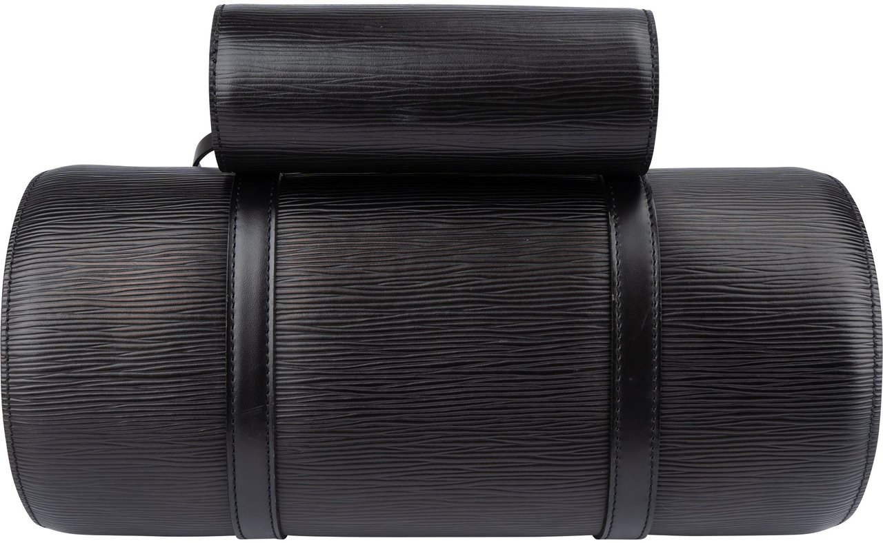 Louis Vuitton Louis Vuitton Noir Epi Leather Soufflot Set Handbag Zwart