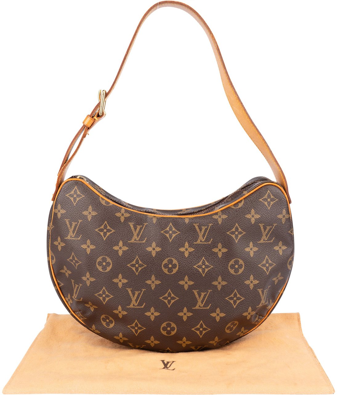 Louis Vuitton Louis Vuitton Canvas Monogram Croissant MM Shoulder Bag Bruin