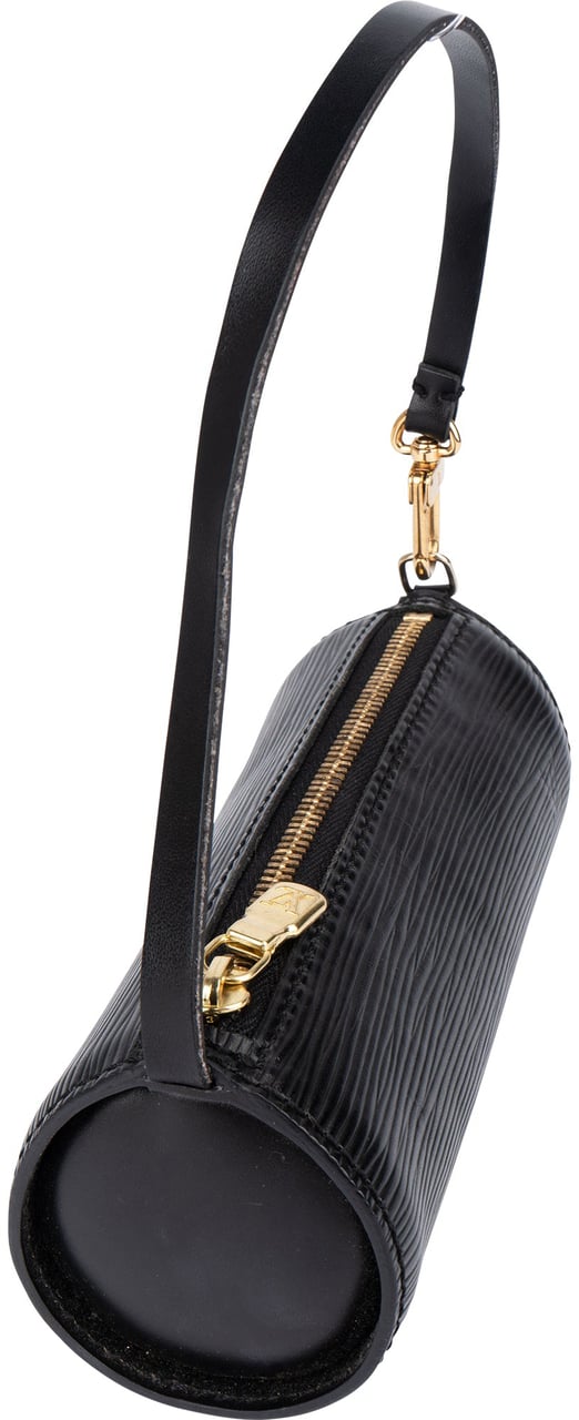 Louis Vuitton Louis Vuitton Noir Epi Leather Mini Souflfot Handbag Zwart