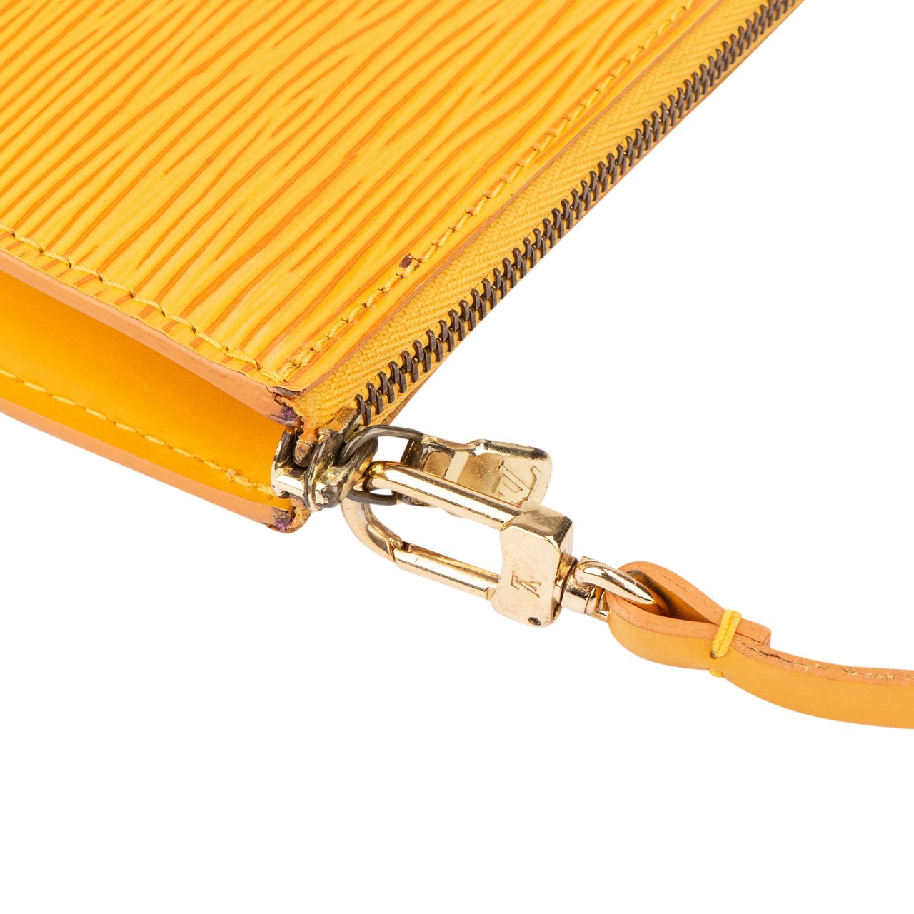 Louis Vuitton Yellow Epi Leather Pochette Accessoire Handbag Geel
