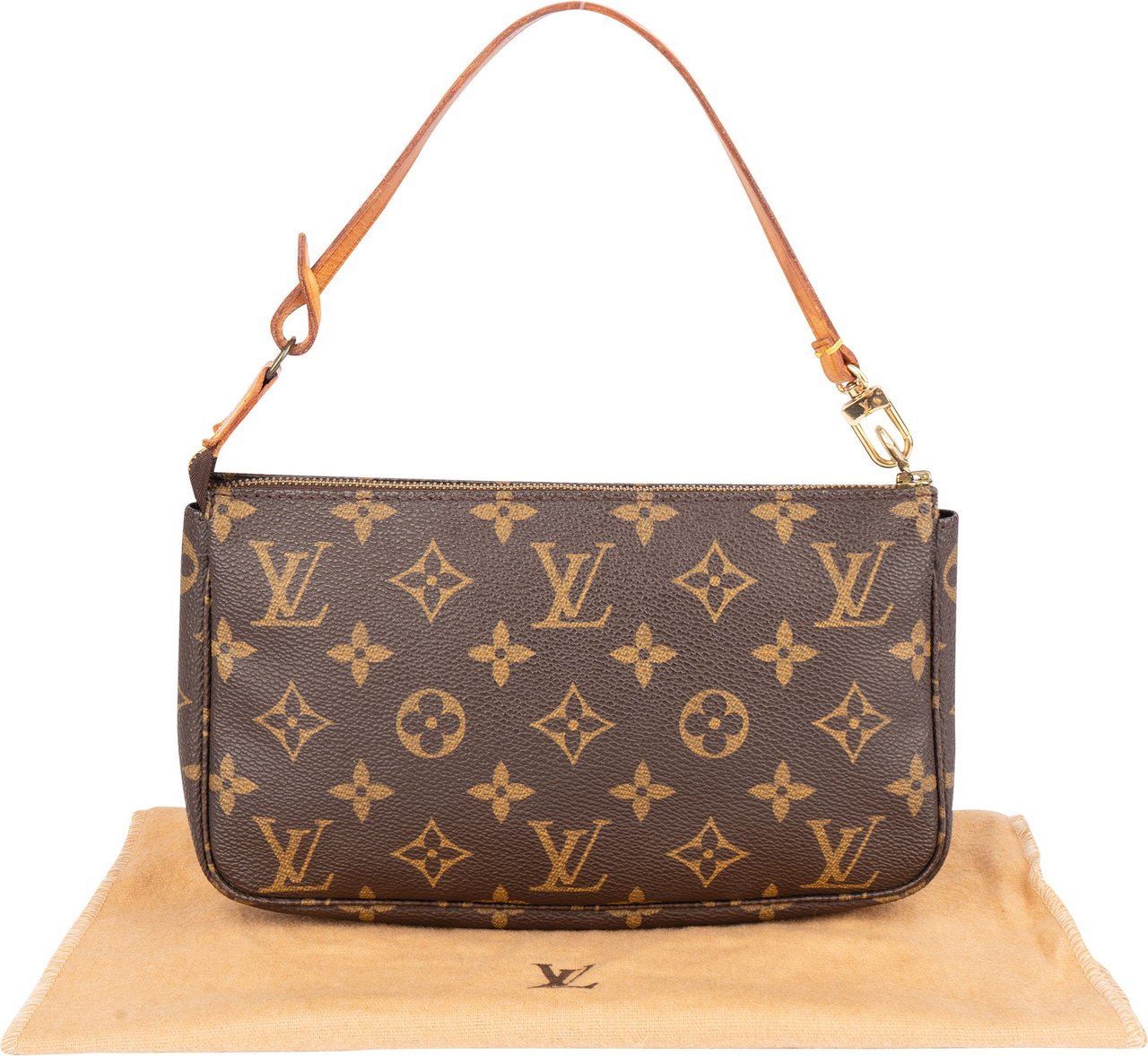 Louis Vuitton Louis Vuitton Canvas Monogram Pochette Accessire Handbag Bruin