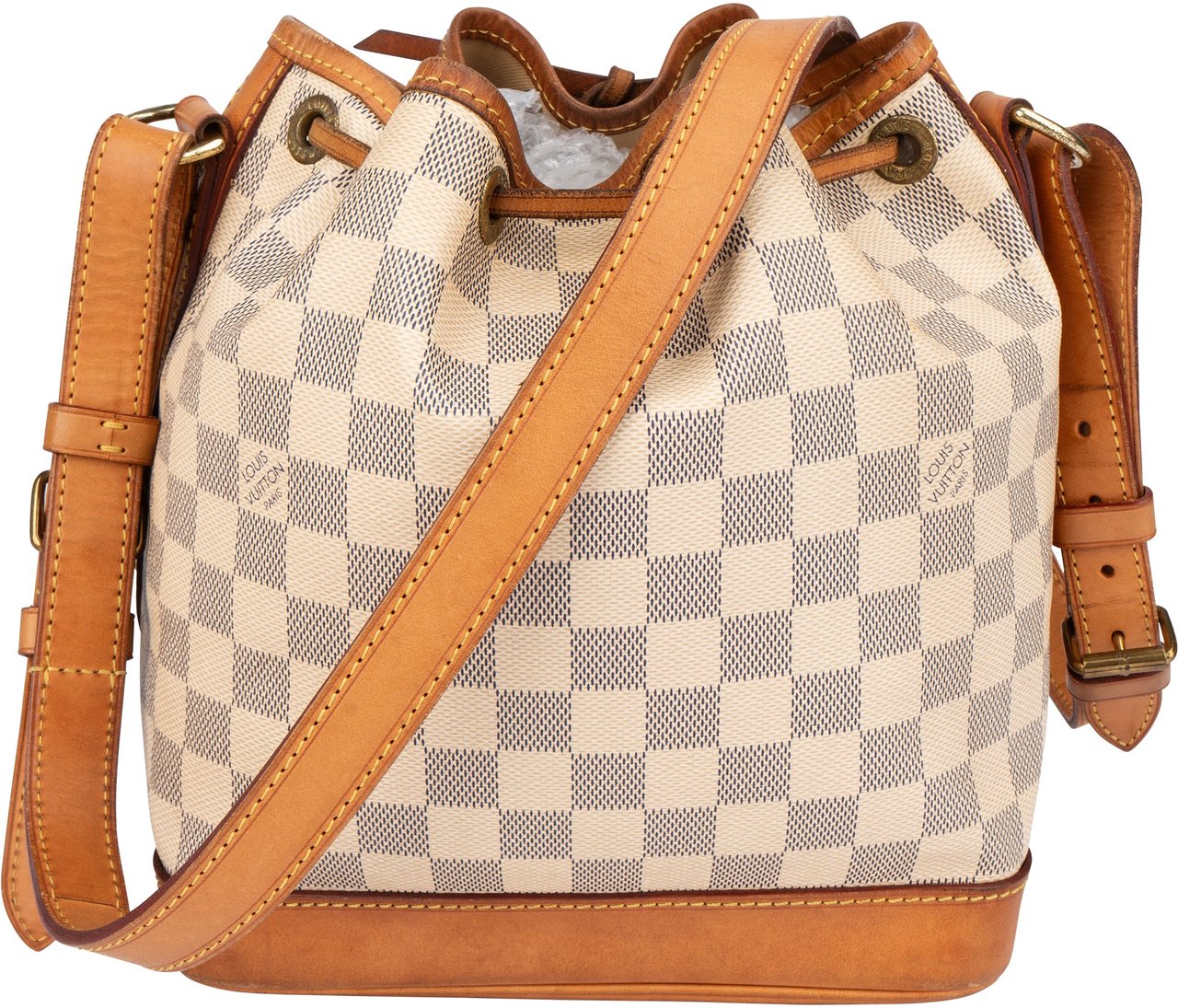 Louis Vuitton Louis Vuitton Damier Azur Monogram Sac Noe Petit NM Crossbody Bag Wit