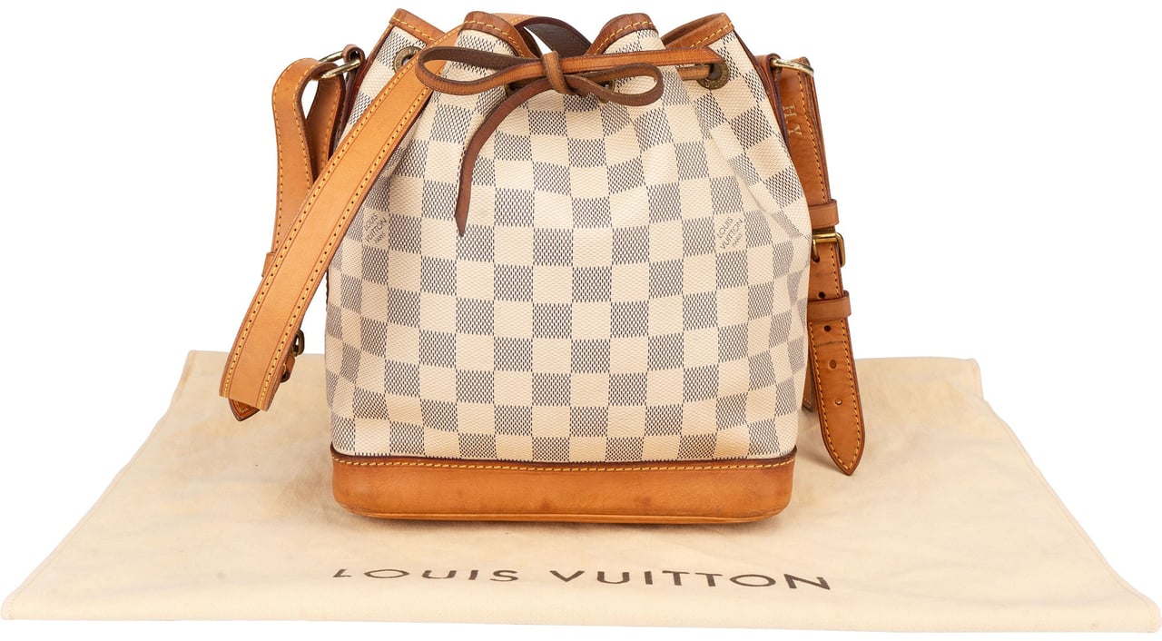 Louis Vuitton Louis Vuitton Damier Azur Monogram Sac Noe Petit NM Crossbody Bag Wit
