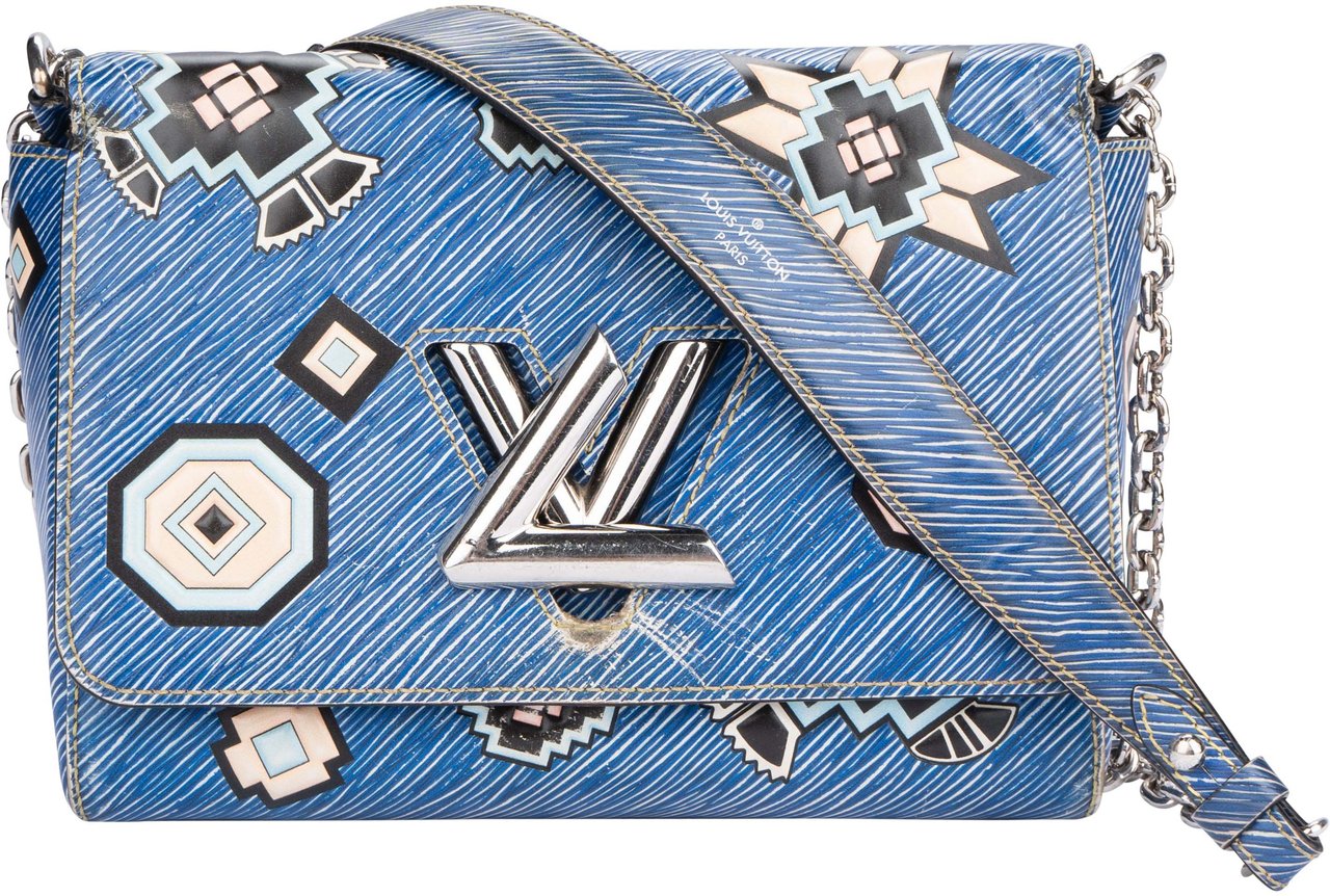 Louis Vuitton Louis Vuitton Blue Epi Leather Twist Aztec Shoulder Bag Divers