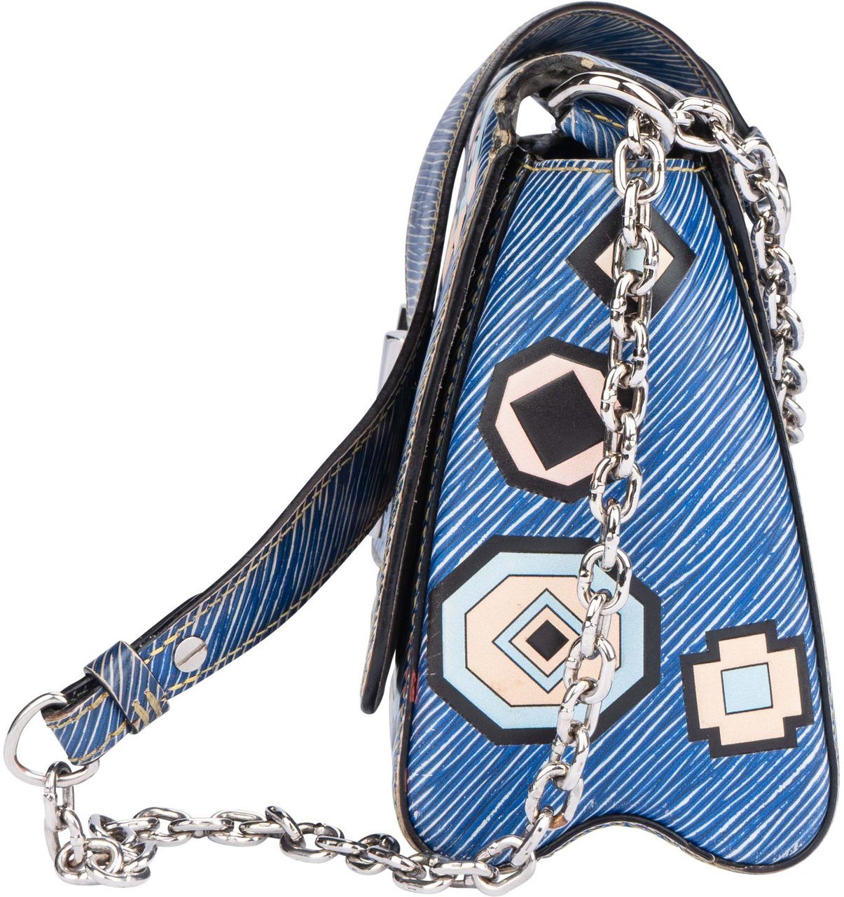Louis Vuitton Louis Vuitton Blue Epi Leather Twist Aztec Shoulder Bag Divers
