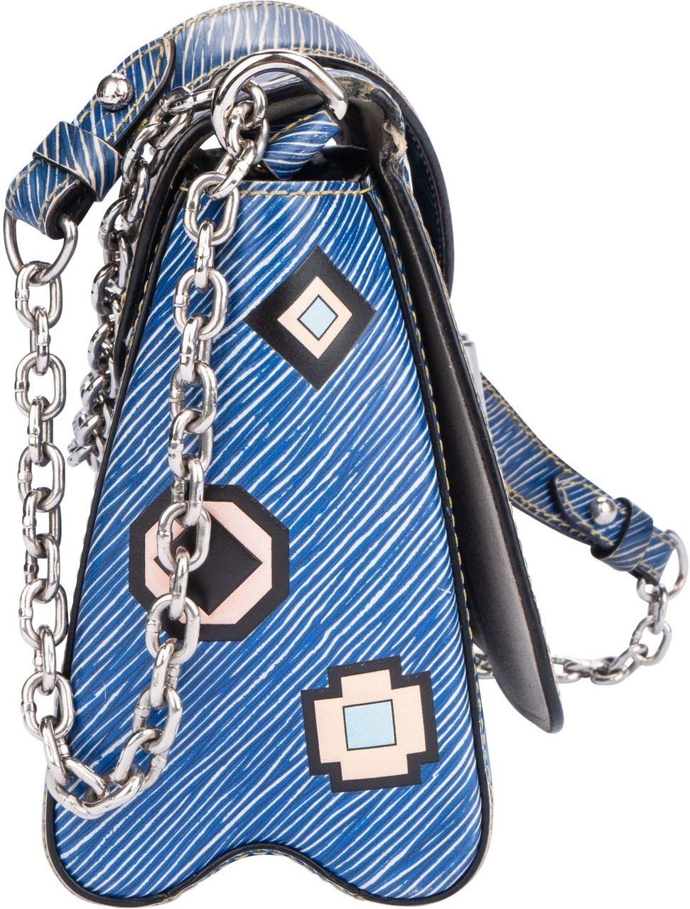 Louis Vuitton Louis Vuitton Blue Epi Leather Twist Aztec Shoulder Bag Divers