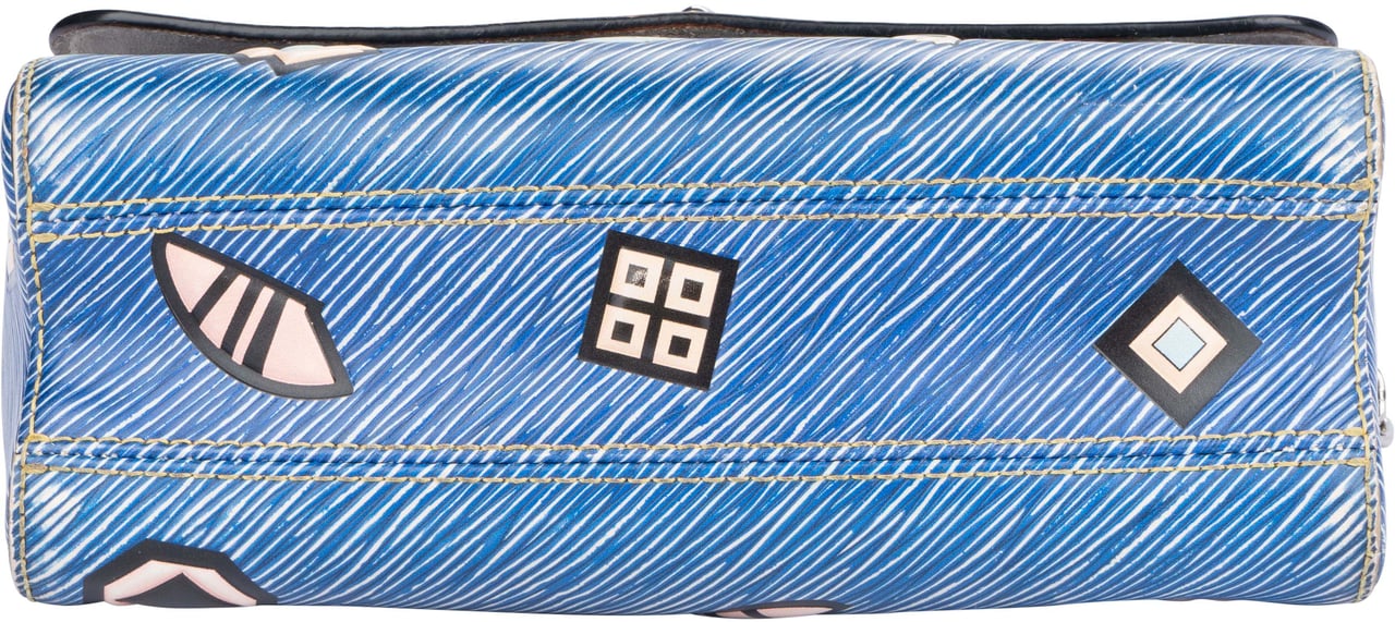 Louis Vuitton Louis Vuitton Blue Epi Leather Twist Aztec Shoulder Bag Divers