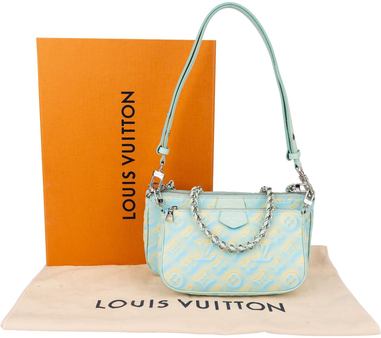 Louis Vuitton Louis Vuitton Limited Empreinte Monogram Multi Pochette Crossbody Bag Blauw