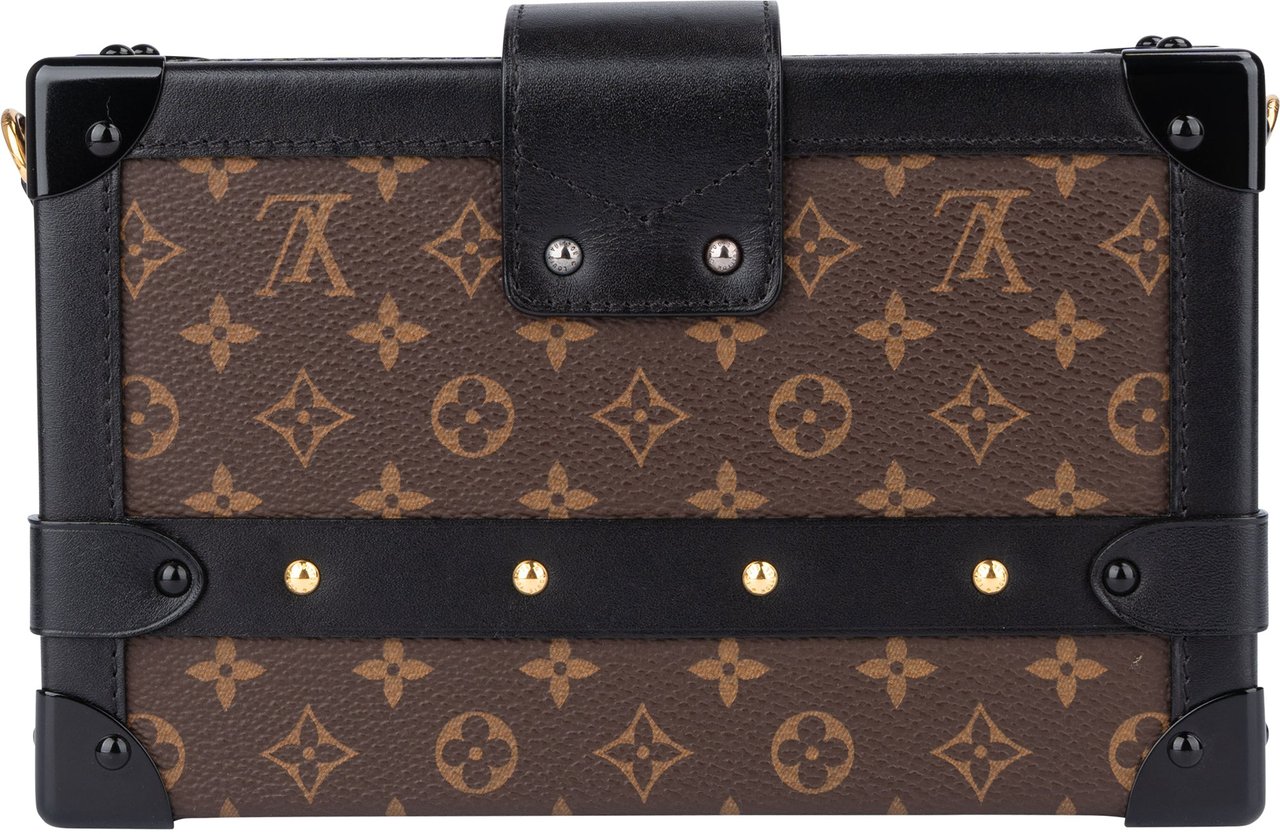 Louis Vuitton Canvas Monogram Petite Malle Crossbody Bag Bruin