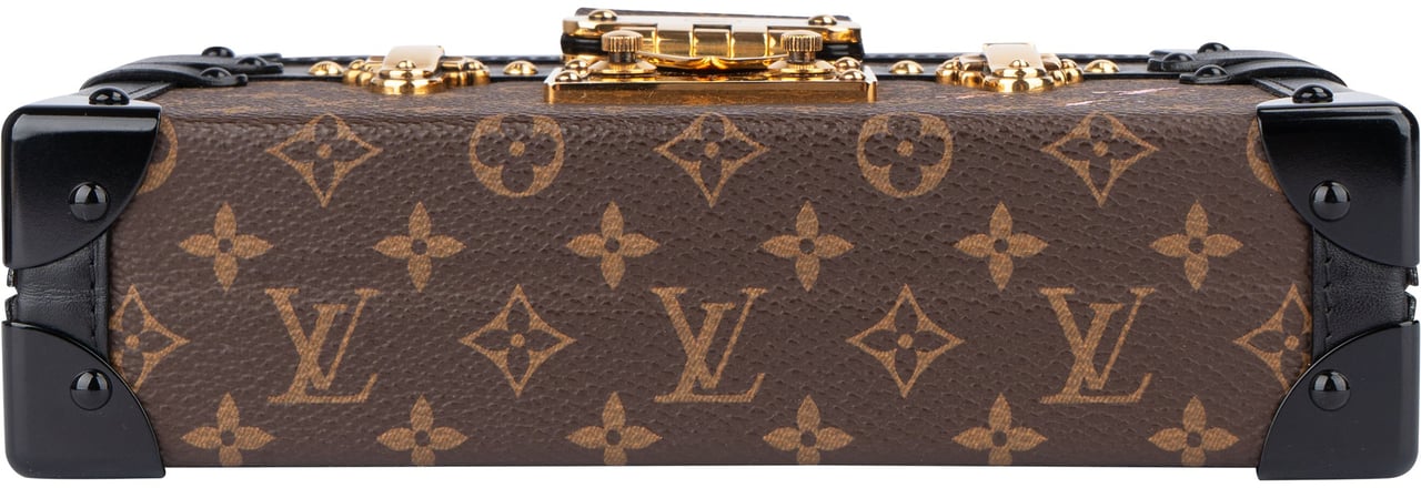 Louis Vuitton Canvas Monogram Petite Malle Crossbody Bag Bruin