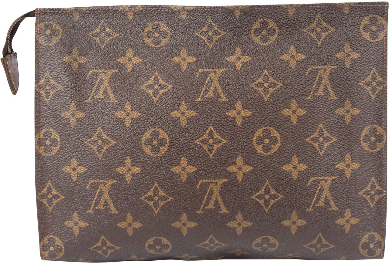 Louis Vuitton Louis Vuitton Canvas Monogram Poche Toilette 25 Clutch Bruin