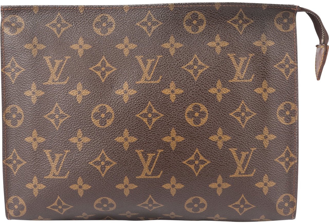 Louis Vuitton Louis Vuitton Canvas Monogram Poche Toilette 25 Clutch Bruin
