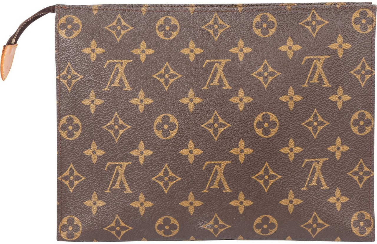 Louis Vuitton Louis Vuitton Canvas Monogram Poche Toilette 25 Clutch Bruin