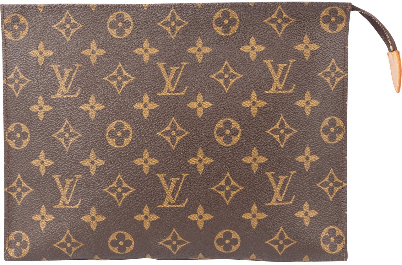 Louis Vuitton Louis Vuitton Canvas Monogram Poche Toilette 25 Clutch Bruin