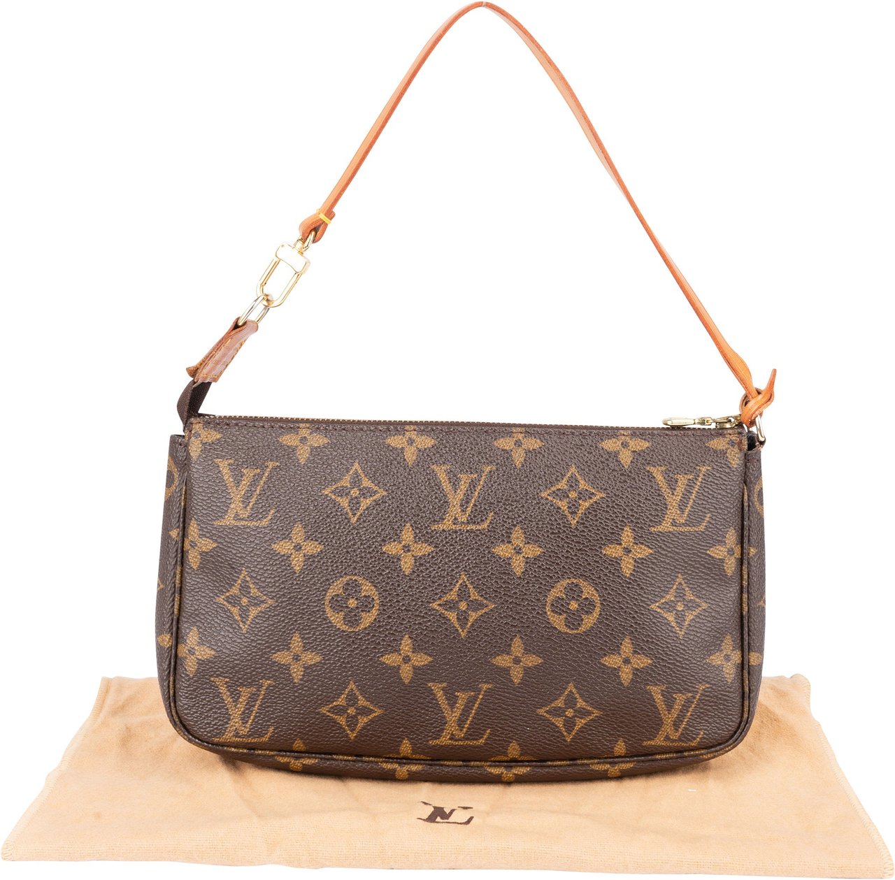 Louis Vuitton Louis Vuitton Canvas Monogram Pochette Accessoire Handbag Bruin