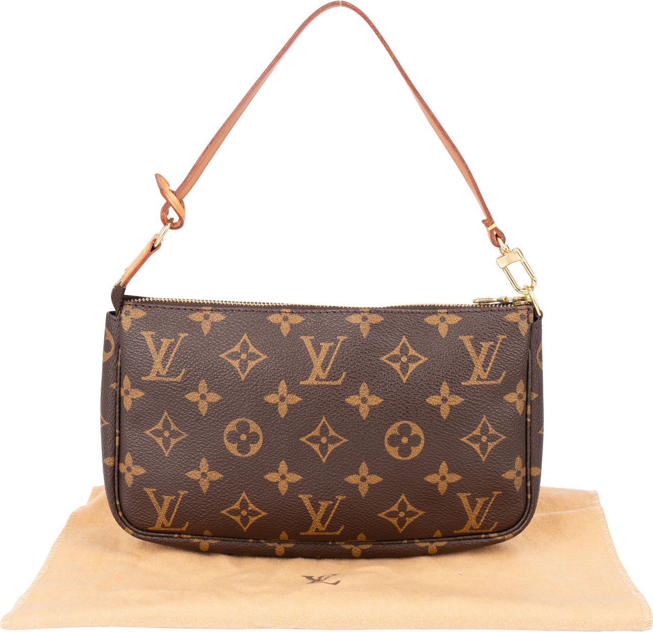 Louis Vuitton Louis Vuitton Canvas Monogram Pochette Accessoire Handbag Bruin