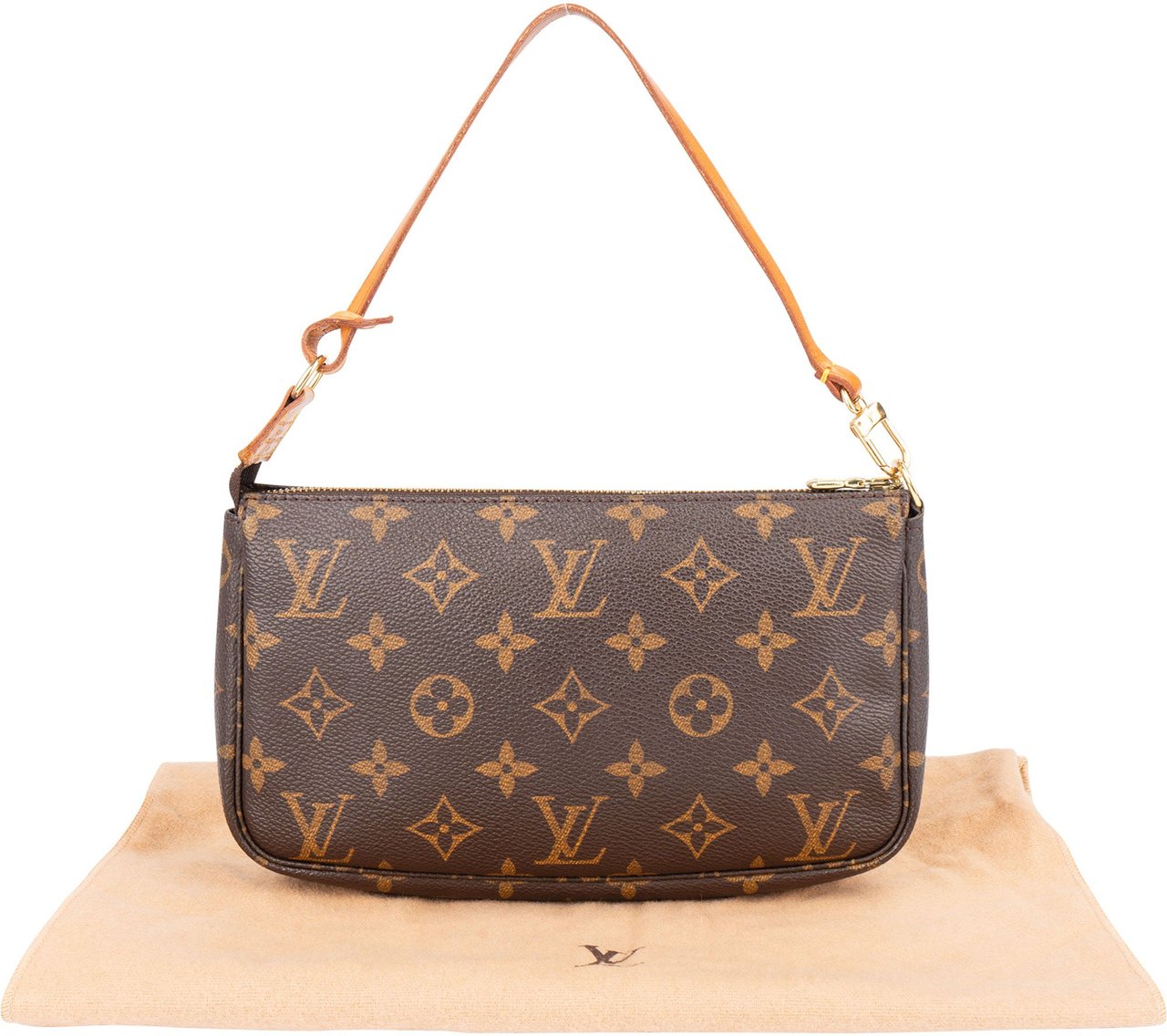 Louis Vuitton Louis Vuitton Canvas Monogram Pochette Accessoire Handbag Bruin