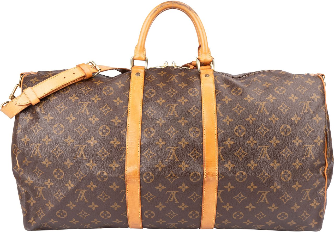 Louis Vuitton Louis Vuitton Canvas Monogram Keepall 55 Bandouliere Bruin