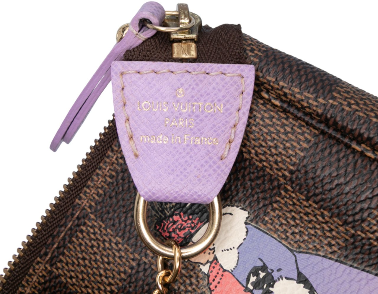 Louis Vuitton Damier Ebene Illustre Mini Pochette Accessories Bruin