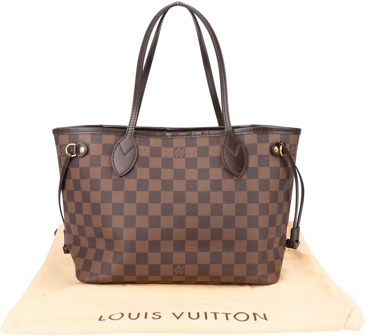 Louis Vuitton Louis Vuitton Damier Ebene Monogram Neverfull PM Handbag Bruin