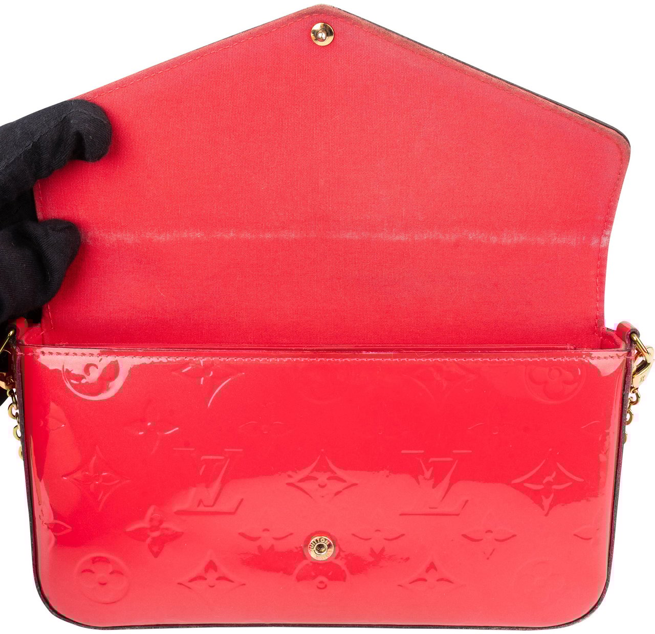 Louis Vuitton Louis Vuitton Vernis Monogram Felicie Crossbody Bag Rood