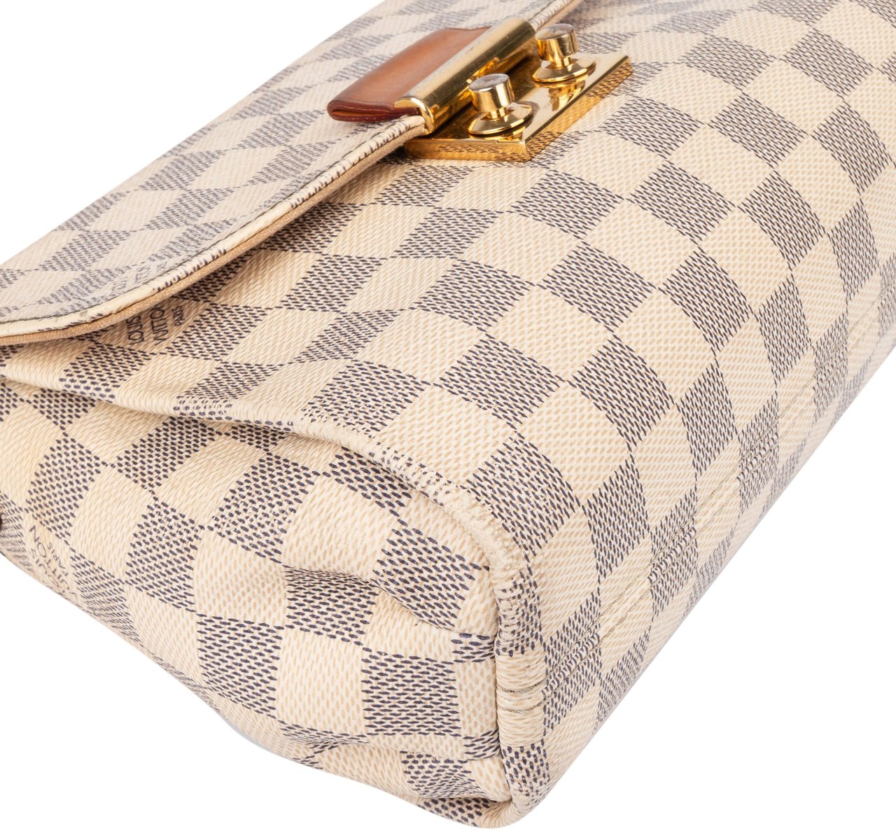 Louis Vuitton Louis Vuitton Damier Azur Monogram Croisette Handbag Wit