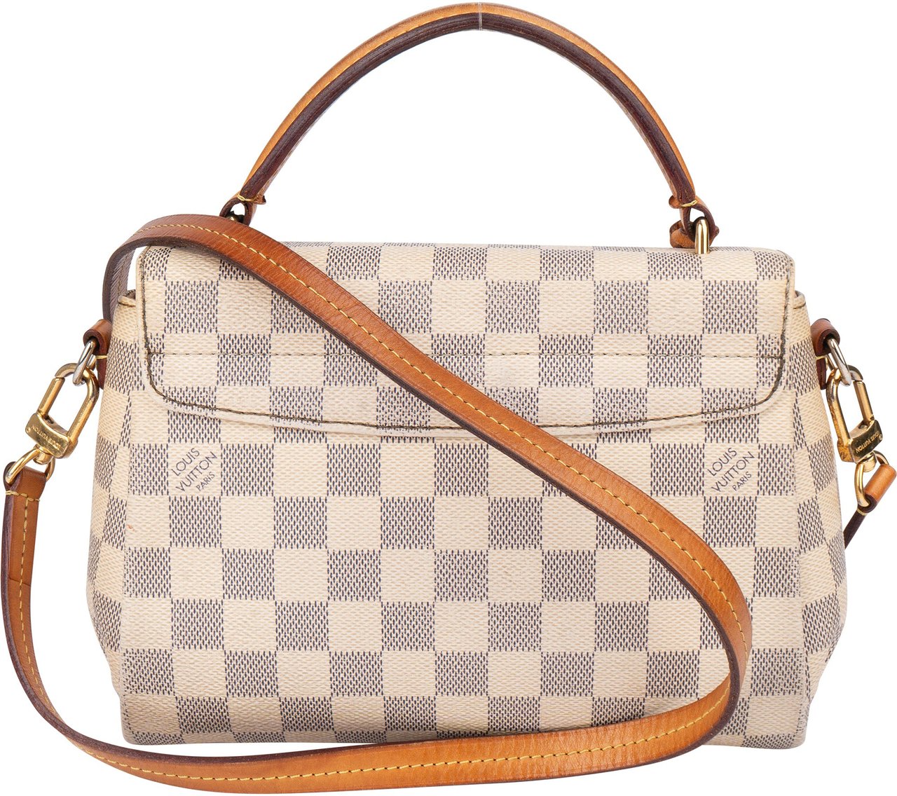 Louis Vuitton Louis Vuitton Damier Azur Monogram Croisette Handbag Wit