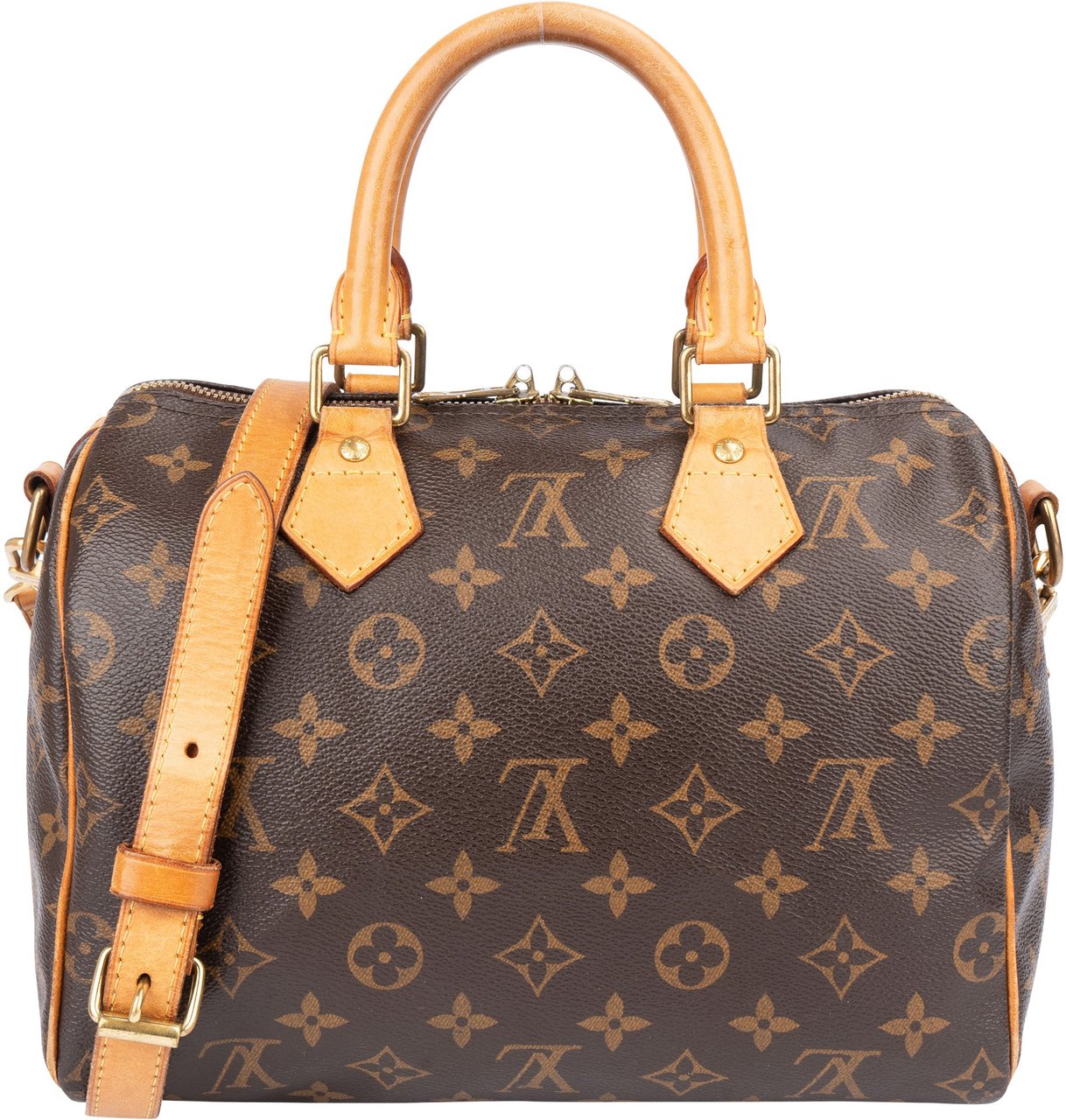 Louis Vuitton Louis Vuitton Canvas Monogram Speedy 25 Bandouliere Handbag Bruin