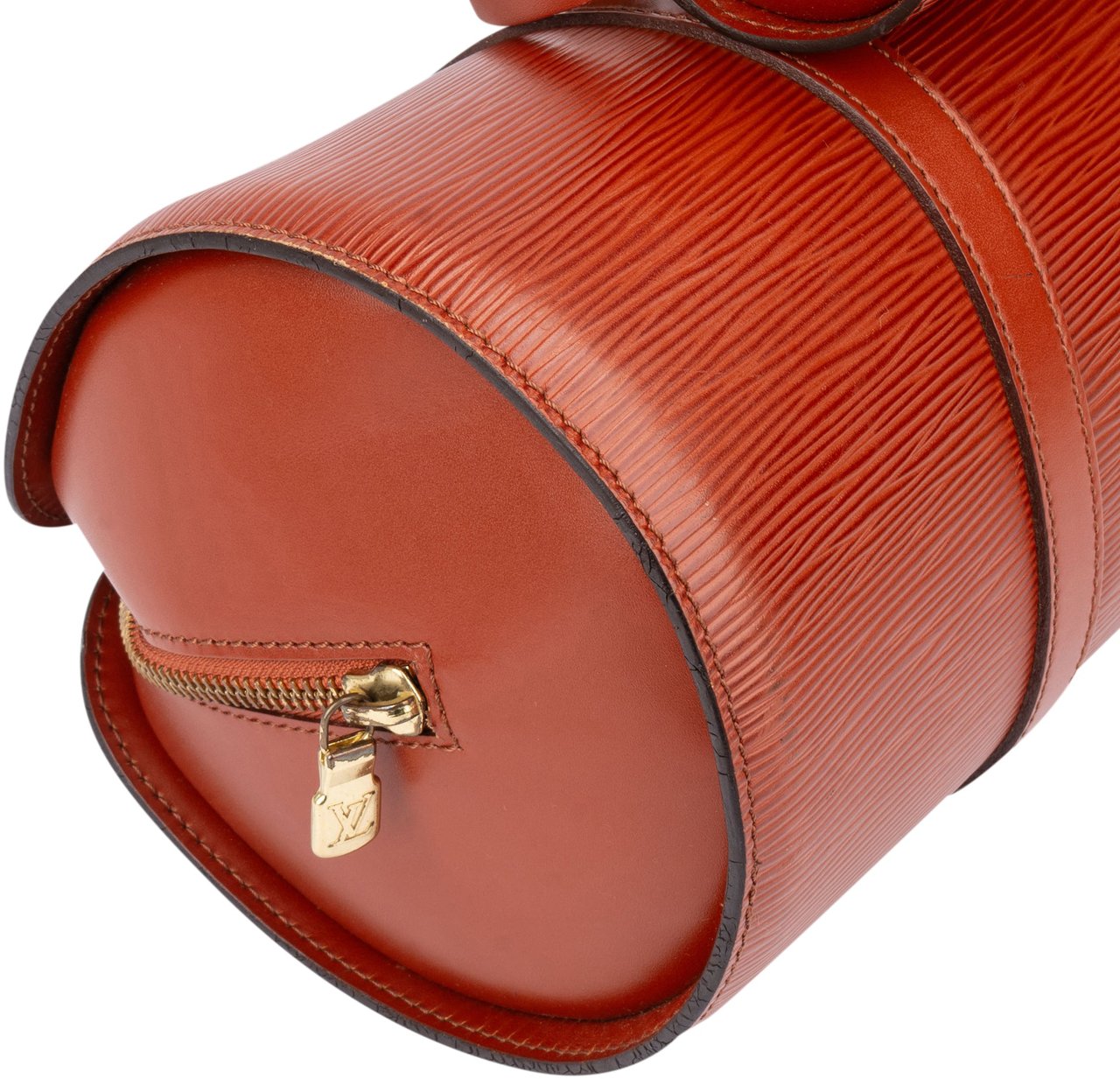 Louis Vuitton Cognac Epi Leather Soufflot Set Handbag Bruin
