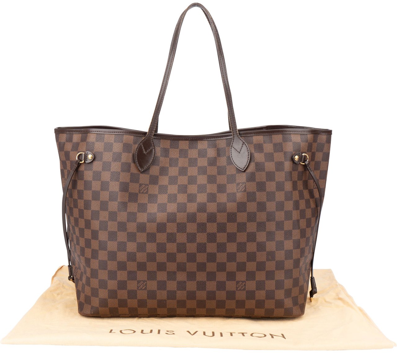 Louis Vuitton Louis Vuitton Damier Ebene Monogram Neverfull GM Shopper Handbag Bruin