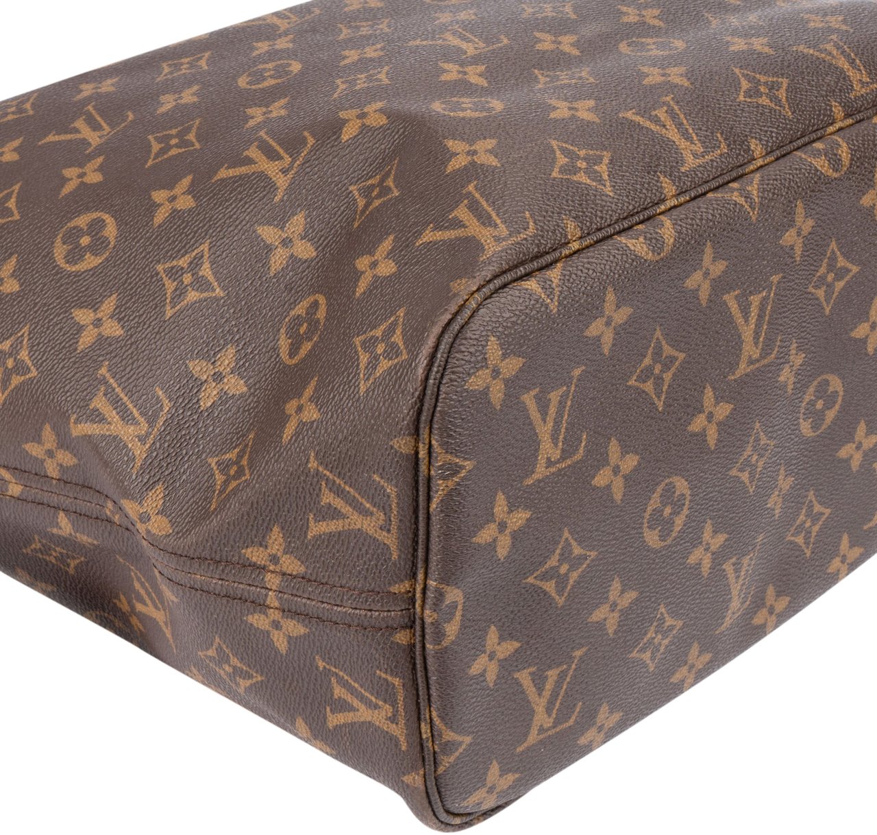 Louis Vuitton Louis Vuitton Canvas Monogram Neverfull MM Shopper Handbag Bruin