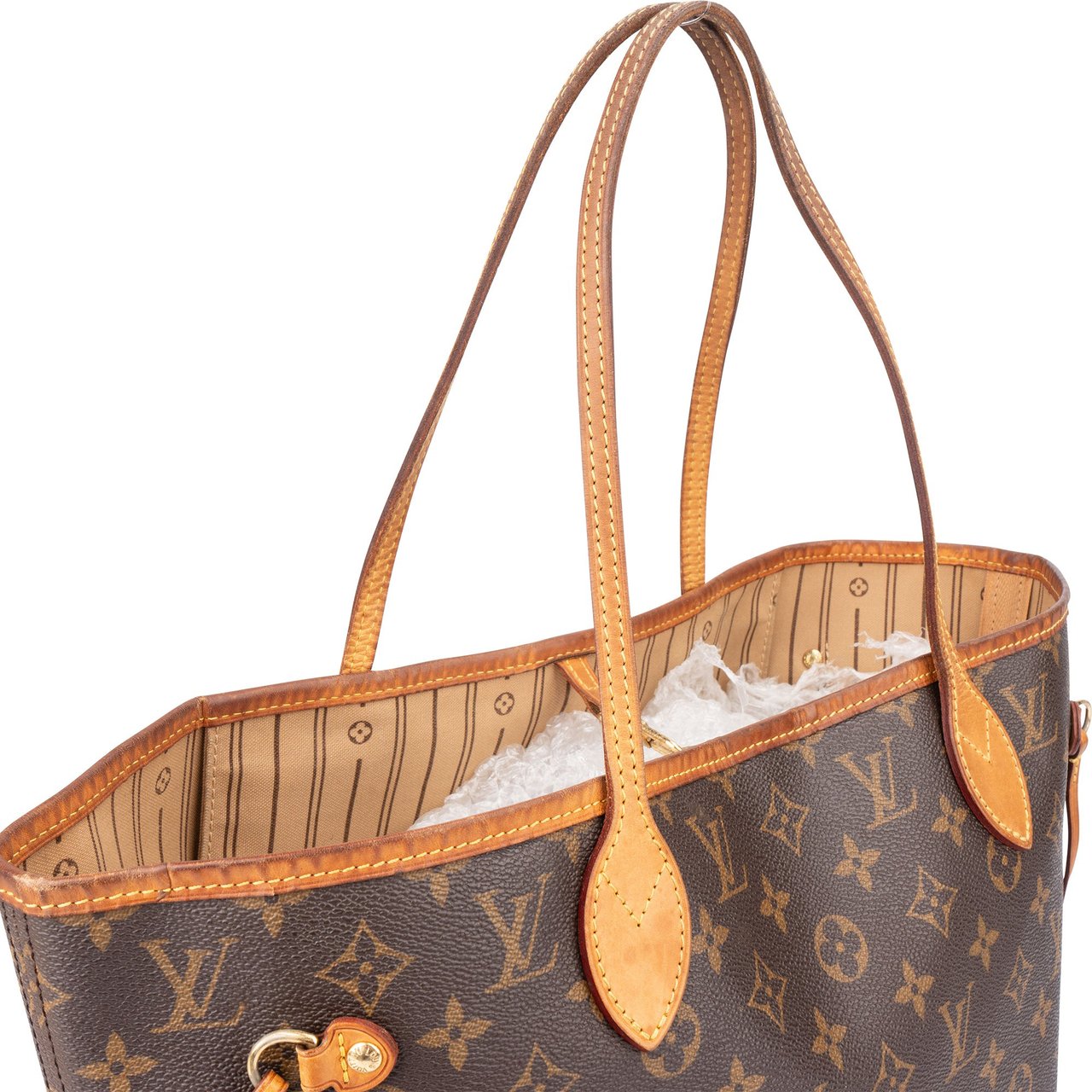Louis Vuitton Louis Vuitton Canvas Monogram Neverfull MM Shopper Handbag Bruin