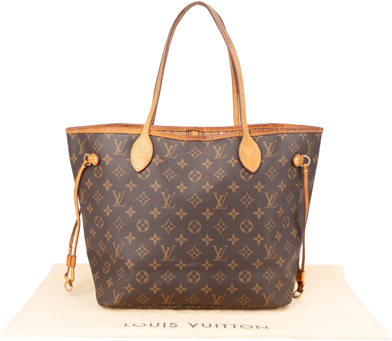 Louis Vuitton Louis Vuitton Canvas Monogram Neverfull MM Shopper Handbag Bruin