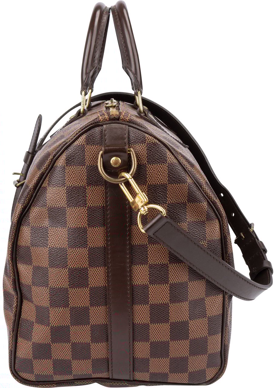 Louis Vuitton Louis Vuitton Damier Ebene Monogram Speedy 35 Handbag Bruin