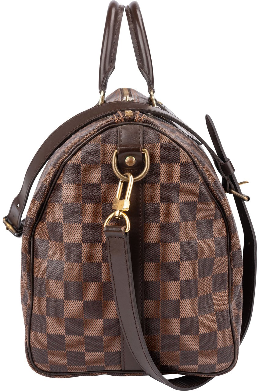Louis Vuitton Louis Vuitton Damier Ebene Monogram Speedy 35 Handbag Bruin