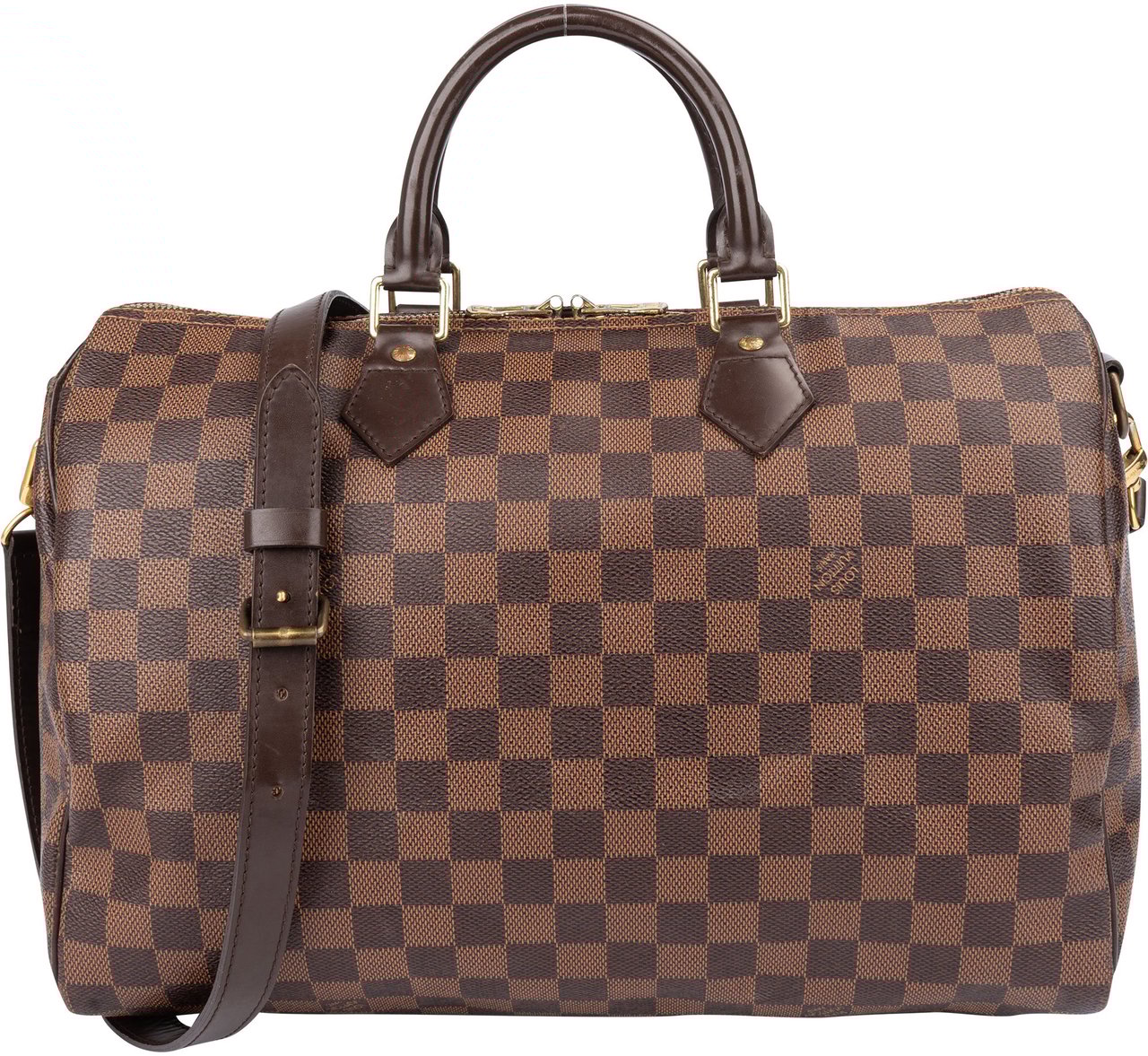 Louis Vuitton Louis Vuitton Damier Ebene Monogram Speedy 35 Handbag Bruin