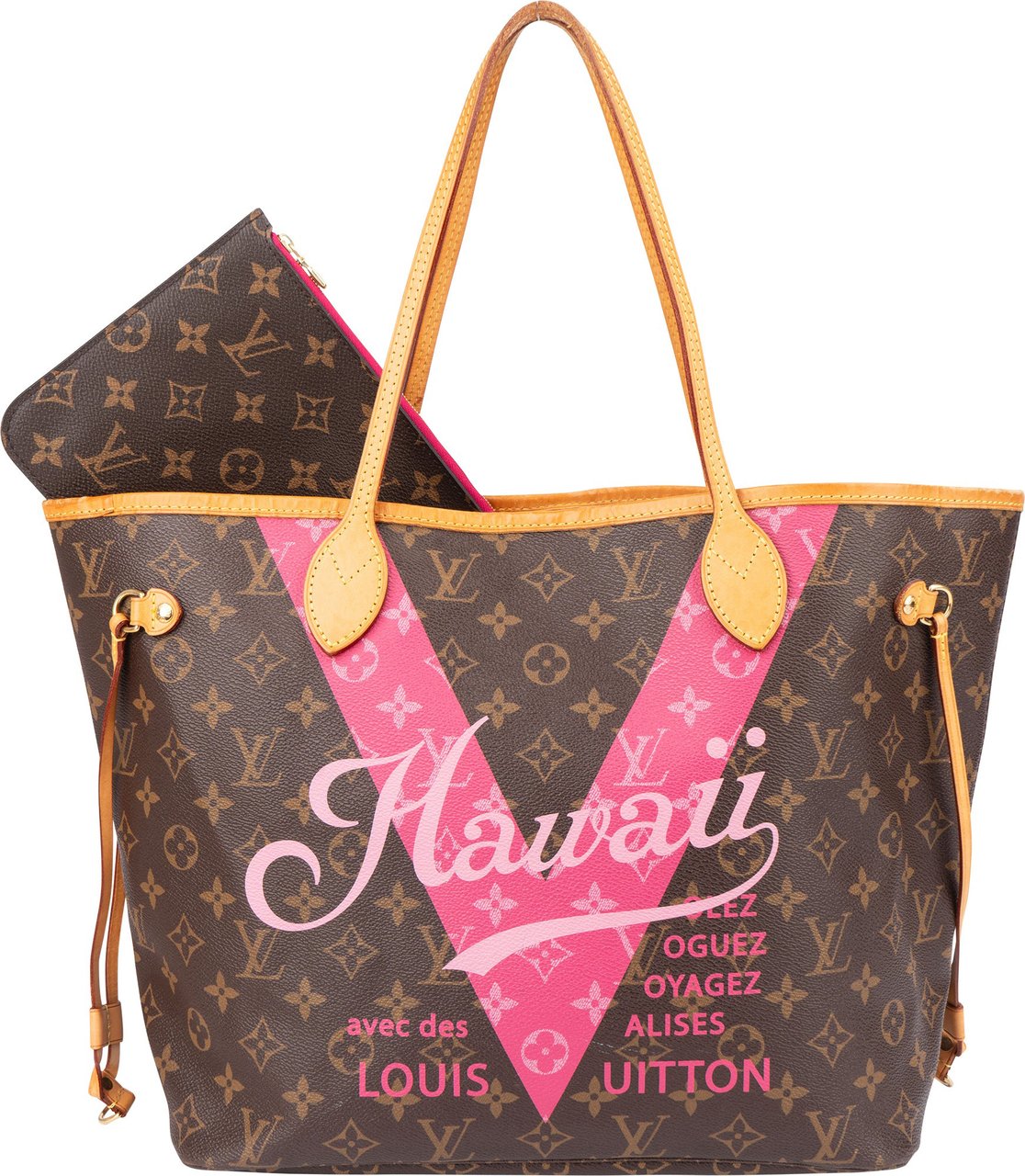 Louis Vuitton Louis Vuitton Limited V Canvas Monogram Neverfull MM Shopper Handbag Bruin