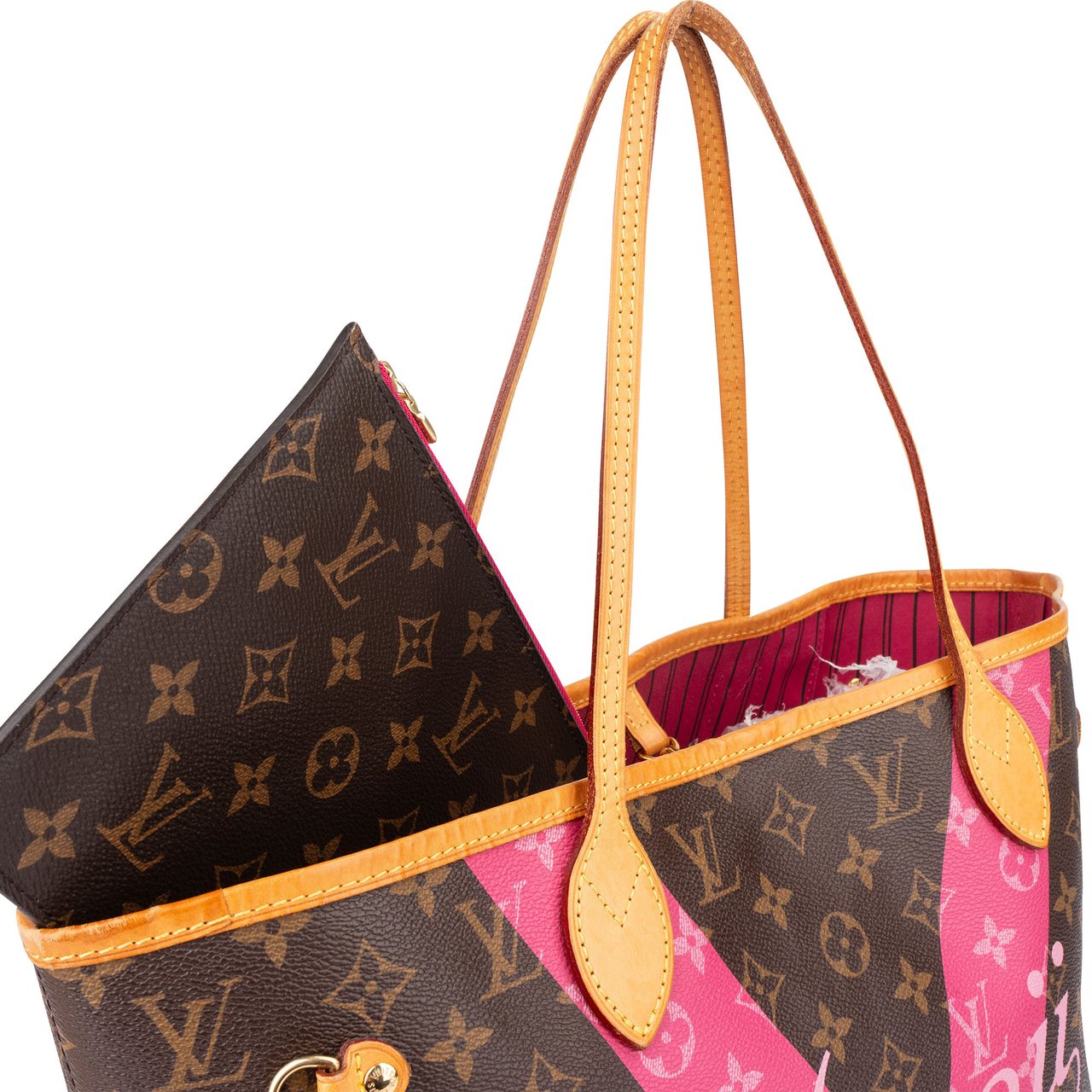Louis Vuitton Louis Vuitton Limited V Canvas Monogram Neverfull MM Shopper Handbag Bruin