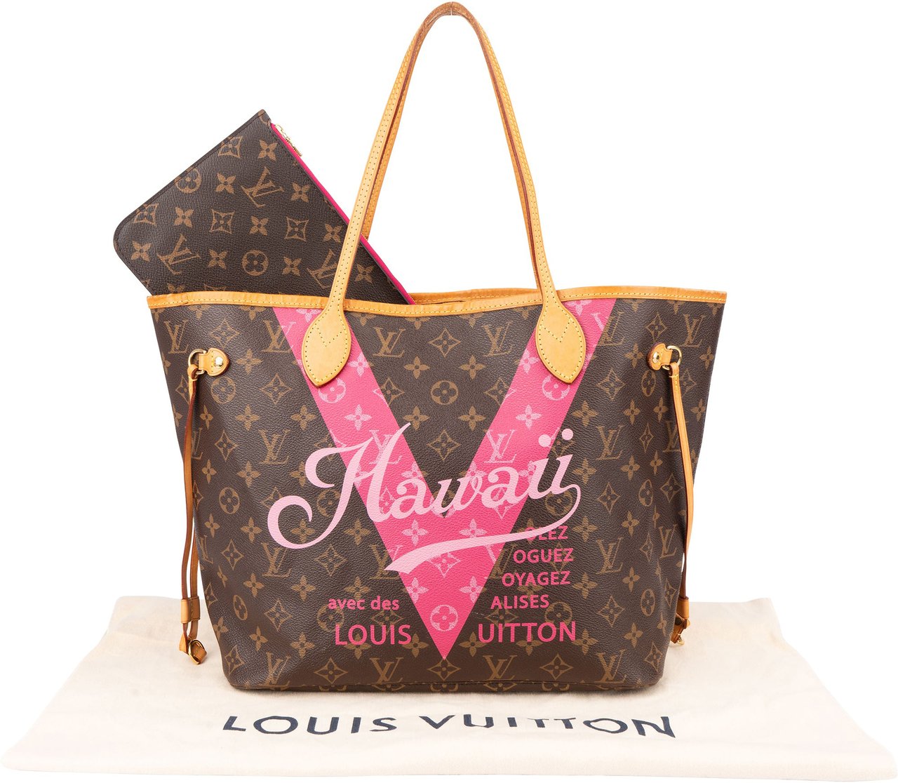 Louis Vuitton Louis Vuitton Limited V Canvas Monogram Neverfull MM Shopper Handbag Bruin