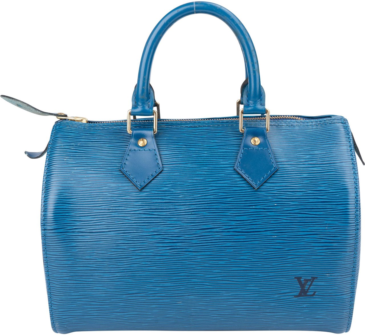 Louis Vuitton Louis Vuitton Bleu Epi Leather Speedy 25 Handbag Blauw