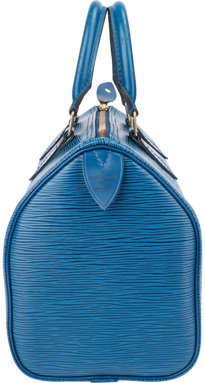 Louis Vuitton Louis Vuitton Bleu Epi Leather Speedy 25 Handbag Blauw