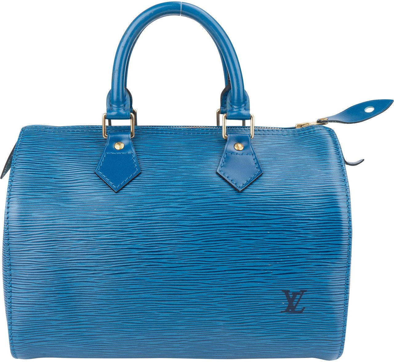 Louis Vuitton Louis Vuitton Bleu Epi Leather Speedy 25 Handbag Blauw