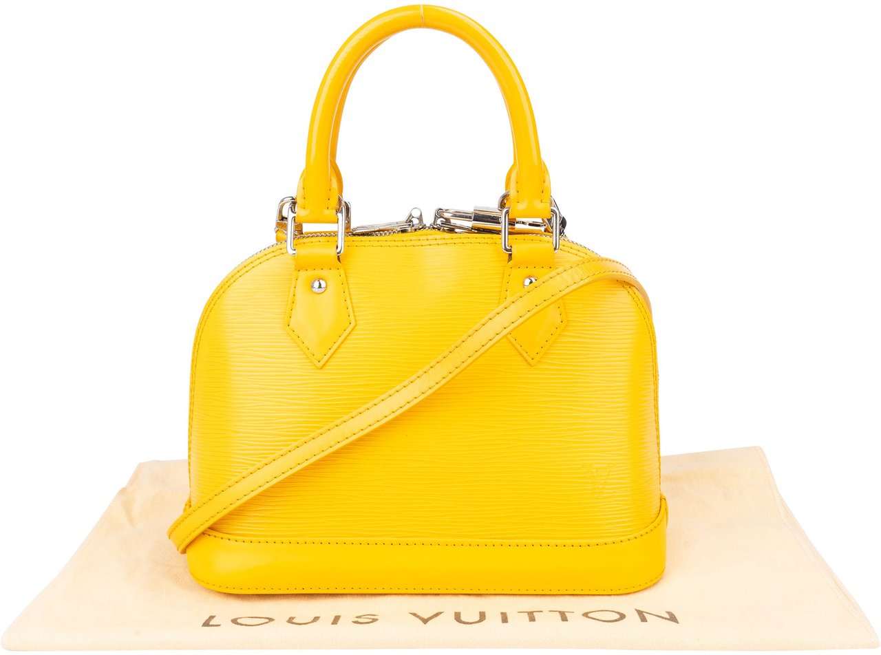 Louis Vuitton Louis Vuitton Yellow Epi Leather Alma BB Handbag Geel