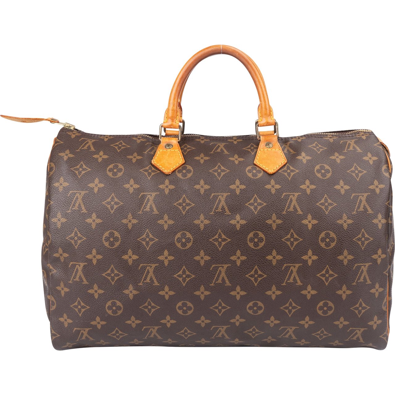 Louis Vuitton Louis Vuitton Canvas Monogram Speedy 40 Handbag Bruin